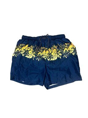 Vintage Sand N Sun Men’s XL Blue Floral Swim Trunks